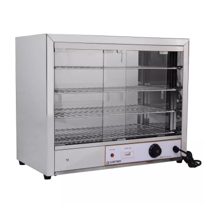 Vitrine chauffante en inox L 640 mm